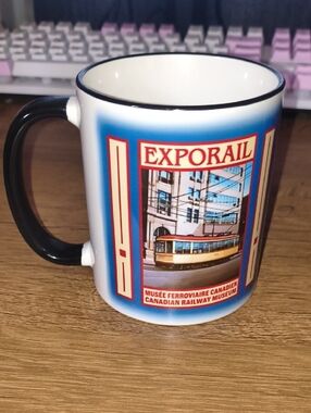 Exporail Canadian Railway Museum Vintage Tram Train Mug - Tasse Exporail Retro